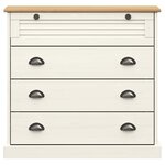 vidaXL Commode VIGO blanc 80x40x76 cm bois massif de pin