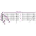 vidaXL Clôture en treillis métallique vert 0 8x25 m acier galvanisé
