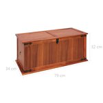 vidaXL Coffre de rangement 79x34x32 cm Bois d'acacia solide