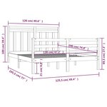 vidaXL Cadre de lit sans matelas 120x190 cm bois massif
