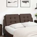 vidaXL Coussin de tête de lit marron 120 cm similicuir