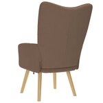vidaXL Chaise de relaxation Marron Tissu
