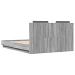 vidaXL Cadre de lit avec tête de lit sonoma gris 120x190 cm
