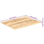 vidaXL Dessus de table Bois de manguier solide 15-16 mm 70x60 cm