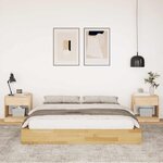 vidaXL Cadre de lit sans matelas 160x200 cm bois massif de chêne