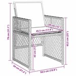 vidaXL Ensemble de salle à manger pour jardin 5 Pièces Noir polyrotin