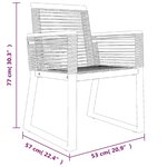 vidaXL Ensemble à manger de jardin 7 Pièces Noir Rotin PVC