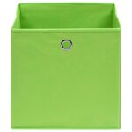 vidaXL Boîtes de rangement 4 Pièces Tissu intissé 28x28x28 cm Vert
