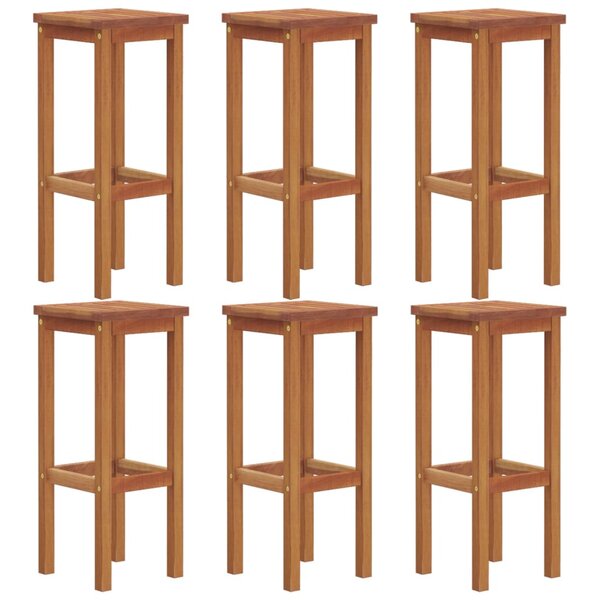 vidaXL Tabourets de bar lot de 6 bois massif d'acacia