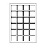 Plateaux numismatiques Leuchtturm format L à 24 cases carrées.
