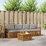 vidaXL Ensemble de canapés d'extérieur 5 pc Gris Naturel et Clair