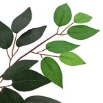 vidaXL Plante Ficus artificielle Vert 85 x 18 x 160 cm Tissu et bois