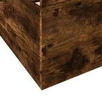 vidaXL Cadre de lit à tiroirs chêne fumé 160x200 cm bois d'ingénierie