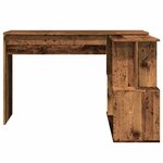 vidaXL Bureau d'angle vieux bois 200 5x50x76 cm bois d'ingénierie