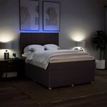 vidaXL Sommier à lattes de lit avec matelas Marron foncé 140x200 cm