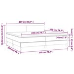 vidaXL Sommier à lattes de lit et matelas Vert foncé 200x200cm Velours
