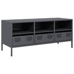 vidaXL Meuble TV anthracite 101 5x39x43 5 cm acier laminé à froid