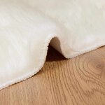 vidaXL Tapis en Peau de Mouton Synthétique Blanc 240 x 240 cm