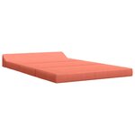 vidaXL Canapé-lit pliable Rouge orange 120 x 60 x 49 cm Tissu