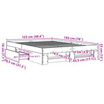 vidaXL Cadre de lit sans matelas chêne marron 120x190 cm