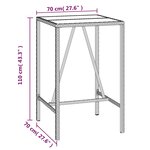 vidaXL Ensemble de bar de jardin 5 Pièces avec coussins noir poly rotin