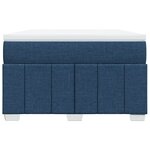 vidaXL Sommier à lattes de lit avec matelas Bleu 120x200 cm Tissu