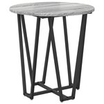 Table d'appoint vidaXL 2 Pièces Gris Sonoma en bois composite et métal