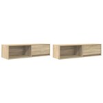vidaXL Meubles TV 2 Pièces chêne sonoma 100x31x25 5 cm bois d'ingénierie