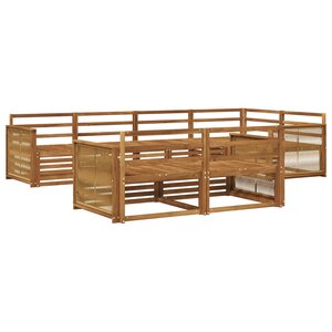 vidaXL Ensemble de canapés d'extérieur 7 pc Naturel