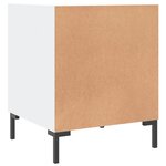 vidaXL Table de chevet blanc 40x40x50 cm bois d’ingénierie