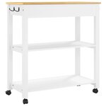 vidaXL Chariot de cuisine MONZA 84x40x90 cm bois massif de pin