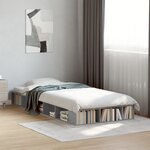 vidaXL Cadre de lit sans matelas gris béton 75x190 cm