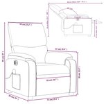 vidaXL Fauteuil de massage inclinable électrique noir similicuir