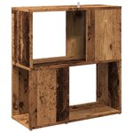 vidaXL Bibliothèque vieux bois 60x24x63 cm bois d'ingénierie
