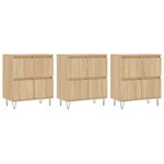 vidaXL Buffets 3 Pièces Chêne sonoma Bois d'ingénierie