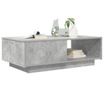vidaXL Table basse Gris béton 95 x 55 x 31 cm Bois d'ingénierie