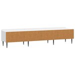 vidaXL Meuble TV Blanc brillant 147 x 34 5 x 32 cm Bois d'ingénierie
