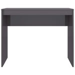 vidaXL Bureau Gris brillant 90x40x72 cm Bois d'ingénierie
