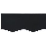 vidaXL Tissu de Remplacement d'Auvent pour Cadre de 4.5x3.5 m Noir