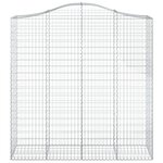 vidaXL Paniers à gabions arqués 5 Pièces 200x50x200/220 cm Fer galvanisé
