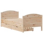 vidaXL Cadre de lit sans matelas 100x200 cm bois massif de pin