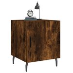 vidaXL Table de chevet chêne fumé 40x40x50 cm bois d'ingénierie