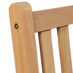 vidaXL Chaises de jardin lot de 4 et coussins rouge bois teck solide