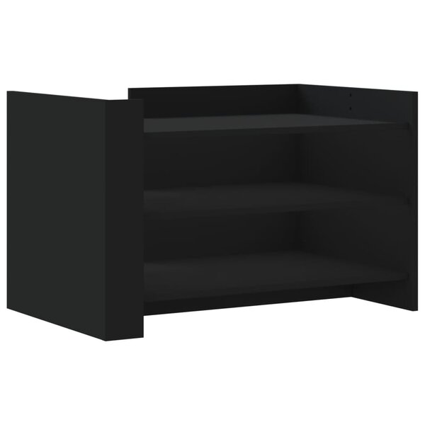 vidaXL Table basse noir 80x50x50 cm bois d'ingénierie