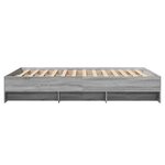 vidaXL Cadre de lit sans matelas sonoma gris 140x200 cm