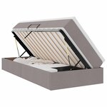 vidaXL Lit avec rangement et matelas Taupe 90 x 190 cm Polyester