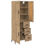 vidaXL Haut Armoire 2 Pièces Chêne artisanal Bois d'ingénierie