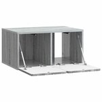 vidaXL Meuble TV mural 59 5 x 41 x 30 cm Sonoma gris Bois d'ingénierie