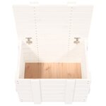 vidaXL Boîte de rangement Blanc 58x40 5x42 cm Bois massif de pin