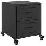 vidaXL Table de chevet noir 36x39x43 5 cm acier